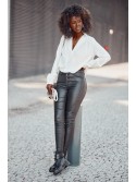 Black eco leather pants 23280 - Online store - Boutique